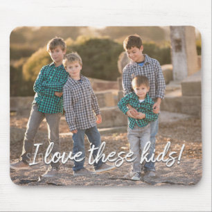 Creëer Your Own Ik hou van deze kinderen! Foto Mou Muismat