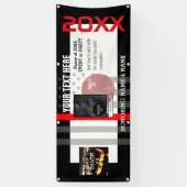 Creëer Your Own met 3 afbeeldingen en 6 regels tek Spandoek (Verticaal)