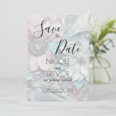 Creëer Your Own - Papieren Bloemen Save The Date (Staand voorkant)