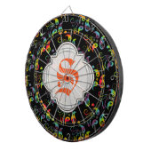 Creëer Your Own Rainbow Paisley Dartbord (Voorkant Rechts)