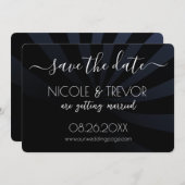 Creëer Your Own - Schaduwstrepen Bewaar de datum Save The Date (Voorkant / Achterkant)