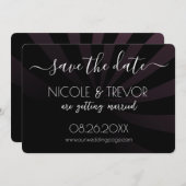 Creëer Your Own - Schaduwstrepen Bewaar de datum Save The Date (Voorkant / Achterkant)