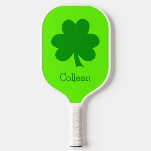 Creëer Your Own Shamrock St Patricks Day Pickleball Paddle (Voorkant)