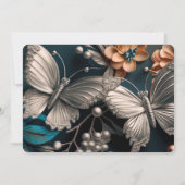 Creëer Your Own - Steampunk  Butterfly Save The Date (Achterkant)