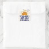 Creëer Your Own Sunshine Vierkante Sticker (Tas)