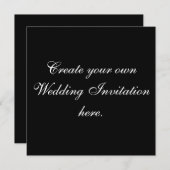 Creëer Your Own Wedding Invitting Square Kaart (Voorkant / Achterkant)