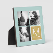 Creëer Your Own Wedding Photo Collage Monogram Fotoplaat (Voorkant)