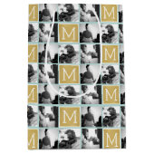 Creëer Your Own Wedding Photo Collage Monogram Medium Cadeauzakje (Voorkant)