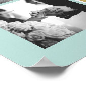 Creëer Your Own Wedding Photo Collage Monogram Poster (Hoek)