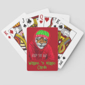 Creëer Your Own Winter Magic Tiger Pokerkaarten (Achterkant)