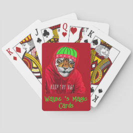 Creëer Your Own Winter Magic Tiger Pokerkaarten