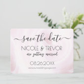 Creëer Your Own - Wit licht wervelt Save The Date (Staand voorkant)