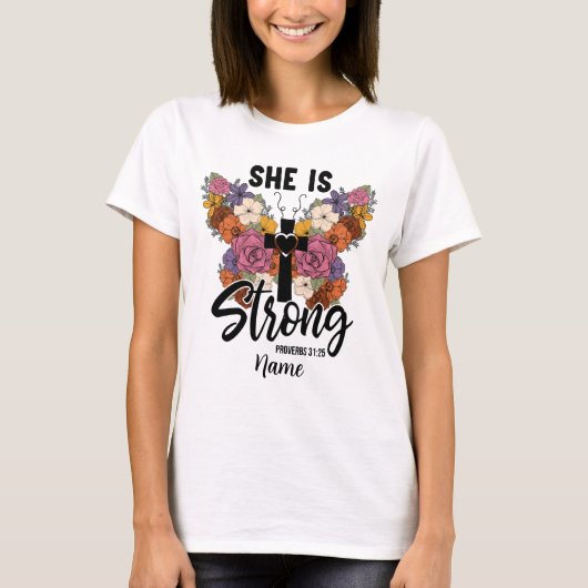 Creëer Your Own Ze is een sterke vlinder & cross T-shirt (Voorkant)