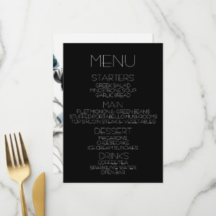 Creëer Your Own - Zwart & Blauw Röntgenbloemen Men Menu