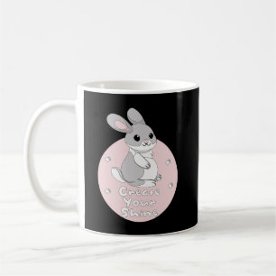 Creëer Your Shine Kawaii Funny Bunny Pink Koffiemok