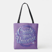 Creëer Your Universe - Kosmische typografie Kunst Draagtas (Achterkant)