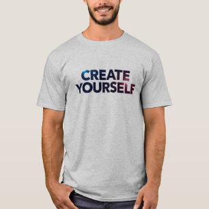 Creëer Yourself - Motivatie typografisch ontwerp T-shirt