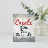 Creëer zoals je het Wenskaart bedoelt Kaart (Staand voorkant)