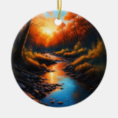 Creek Bank Sunrise Keramisch Ornament (Voorkant)
