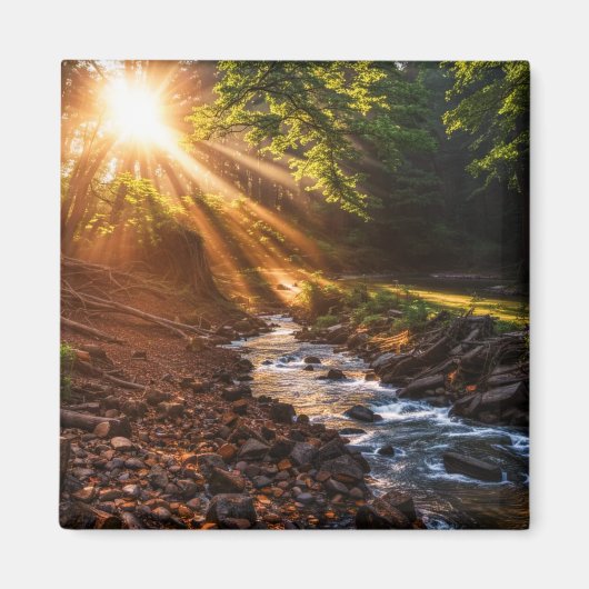 Creek Bank Sunrise Magneet (Voorkant)