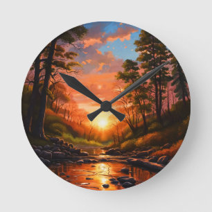 Creek Bank Sunrise Ronde Klok