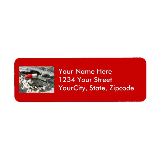 Creek Chub Pikie Redhead Jointed Lure Address Etiket (Voorkant)
