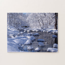 Creek in Winter Foto; Legpuzzel