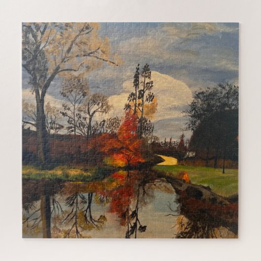 Creek Side in herfst, Origineel door Gary Poling Legpuzzel (Horizontaal)