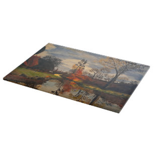 Creek Side in herfst, Origineel door Gary Poling Snijplank