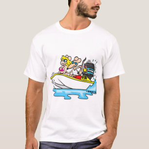 Creekrat Cartoons Flivver Fliver Boat Cartoon Art T-shirt