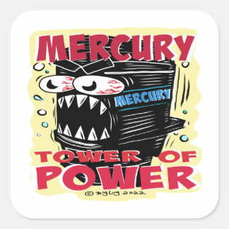 Creekrat Mercury Tower of Power Cartoon Stickers