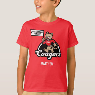 Creekside Forest Elementary Cougar Mascotte T-shir T-shirt