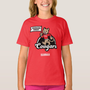 Creekside Forest Elementary Cougar Mascotte T-shir T-shirt
