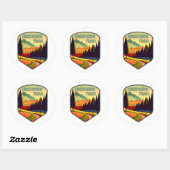 Creekside Trail Ohio Kleuren Ronde Sticker (Vel)