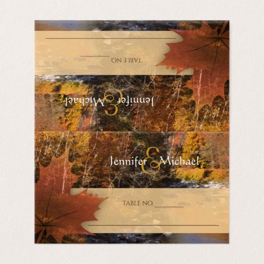 Creekside woods feuille d'érable automne invités m (Outside Unfolded)