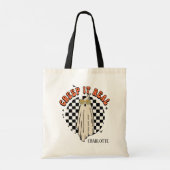 Creep het echt grappige Halloween Retro Ghost Name Tote Bag (Achterkant)
