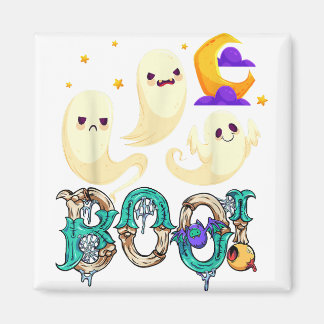 Creep het echte skateboarden Ghost Retro Halloween Magneet