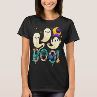 Creep het echte skateboarden Ghost Retro Halloween T-shirt