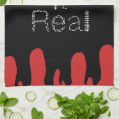 Creep het Real Hand Drawn Font Blood Halloween Theedoek (Gevouwen)