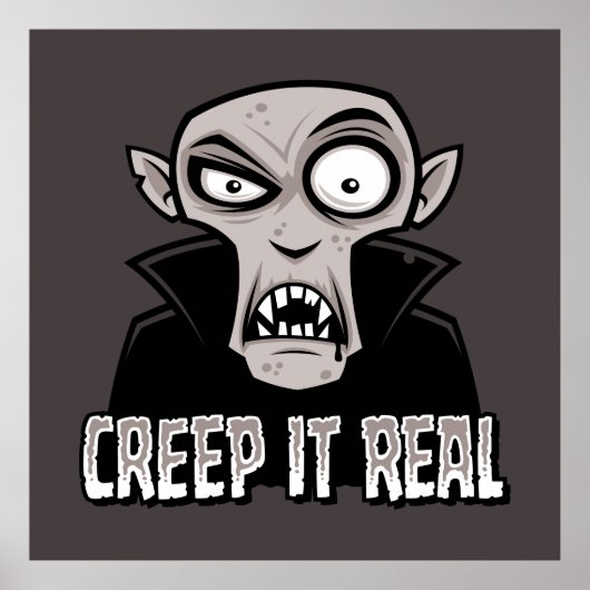 Creep It Real Classic Horror Vampire Design Poster (Voorkant)