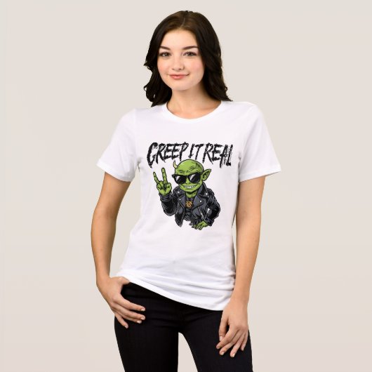 Creep It Real Funny Halloween Femmes Tshirts (Recto plein)