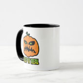 Creep It Real Grumpy Halloween Pompoen Mok (Voorkant links)