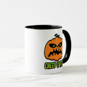 Creep It Real Grumpy Halloween Pompoen Mok (Voorkant rechts)