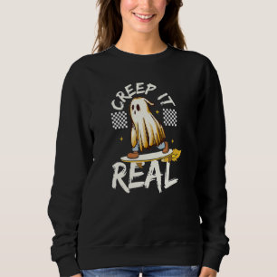Creep it Real Halloween Creepin Ghost Boy Girl Ska Trui