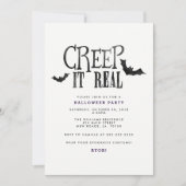 Creep it Real Halloween Party Kaart (Voorkant)