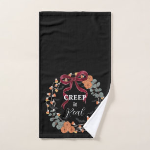 Creep it real Halloween Vleermuis Chagrijnig Handdoek