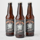 Creep It Real Retro Halloween Schaats Ghost Bier Etiket (Flessen)
