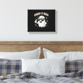 Creep It Real, Schattigee Halloween-geest Canvas Afdruk (Insitu (Slaapkamer))