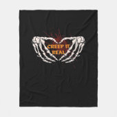 Creep It Real, Skeleton Handen Toon Hart Fleece Deken (Voorkant)
