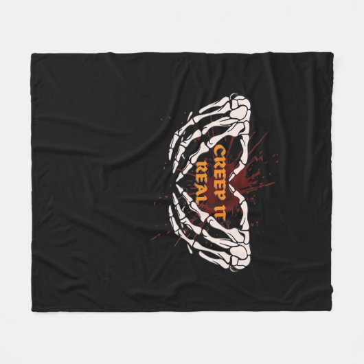 Creep It Real, Skeleton Handen Toon Hart Fleece Deken (Voorkant (Horizontaal))